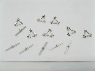 100Sets Antique Silver Jewelry Finding Toggle Clasps 18x20mm