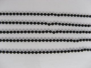 50 Meters Iron Black 3.2mm Ball Beading Jewelry Finding