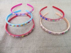 1Pc Beaded Headbands Hair Band Hair Loop 10mm Wide New 1Pc Beaded Headbands Hair Band Hair Loop 10mm Wide New