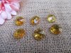 100 Golden Faceted Double-Hole Suncatcher Beads 14mm 100 Golden Faceted Double-Hole Suncatcher Beads 14mm