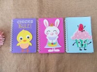 6Pcs Cute Wirebound Spiral Memo Pad Notebooks Stationary