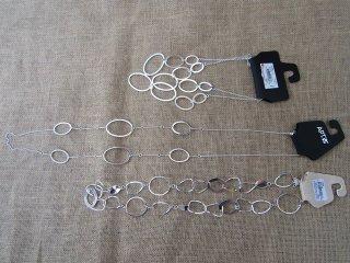 12X Fashion Trend Necklace with Loop Circle Charms