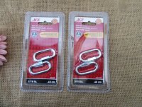 2Sheet x 2Pcs Spring Snap Link Zinc Plated Carabiner Cable Clip