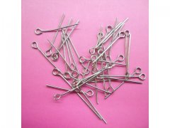500Gram Nickel Plated Eye Pins Jewelry Finding 28mm Long 500Gram Nickel Plated Eye Pins Jewelry Finding 28mm Long
