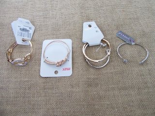 12Pkts Fashion Rhinestone Bangles Bracelets 55-70mm Dia. Assorte