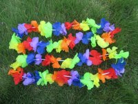 12Pcs Colorful Hawaiian Dress Party Flower Leis/Lei 46cm long