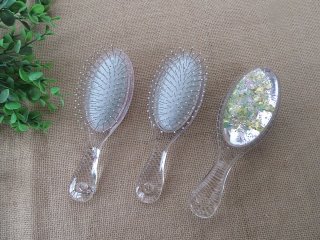 12Pcs Clear Brush Comb Hair Brush Crytal Comb Sequined Back 12Pcs Clear Brush Comb Hair Brush Crytal Comb Sequined Back
