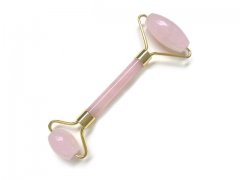 5Pcs Natural Rose Quartz Jade Anti-Wrinkle Cooling Roller Facial