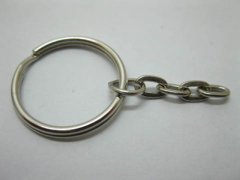 400 Flat Round Key Rings With Chains 25mm 400 Flat Round Key Rings With Chains 25mm