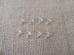 100Packs X 20Pcs Silver Charlotte End Crimps Bead Tips 4mm Clams 100Packs X 20Pcs Silver Charlotte End Crimps Bead Tips 4mm Clams