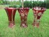4Pcs Red Glass Vase Table Desktop Flower Vases Home Party Decor 4Pcs Red Glass Vase Table Desktop Flower Vases Home Party Decor