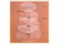 1Set 4-Tier Acrylic Round Cupcake Stand Wedding Party Event