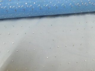 4x1Roll Blue Organza Ribbon 49cm Wide for Craft