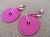 5X 2M Pink Flat Noodle USB Sync Data Charger Cable Cord for Ipho