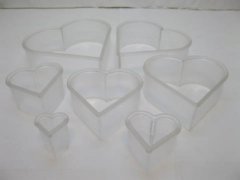1Set X 7Pcs Heart Biscuit Cake Cookie Cutter Mold Mould Tool