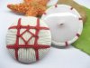 10X New White & Red Chinese Handcrafted Buttons