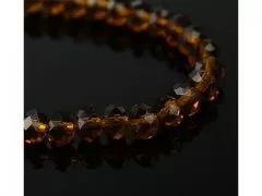 10Strands X 72Pcs Brown Facted Glass Crystal Beads 10mm
