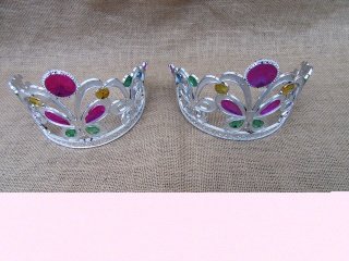 12 Silver Rhinestone Dress Up Tiaras Fancy Dress Head Piece 13cm