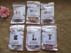 6Sets DIY Mosaic Key Chain Pendant Jewellery Set Assorted
