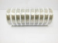 10 Rolls X 8Meters Copper Line Tiger Tail Wire 0.5mm Silvery
