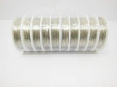 10 Rolls X 8Meters Copper Line Tiger Tail Wire 0.5mm Silvery 10 Rolls X 8Meters Copper Line Tiger Tail Wire 0.5mm Silvery