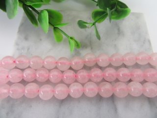 5Strands x 36pcs Rose Quartz Gemstone 10mm Round Beads