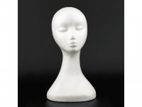 1Pc New White Female Foam Mannequin Head 38.5cm High