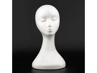 1Pc New White Female Foam Mannequin Head 38.5cm High