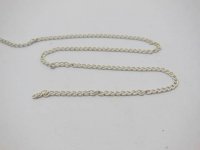 1Pack X 100 Meters Coloured Curb Chain Jewelry Finding - White