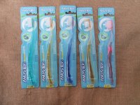 12Pcs Transparent Color Soft Bristles Clean Adult Toothbrushes