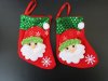 12X Christmas Felt Santa Claus Stocking with Sequin Xmas GiftBag