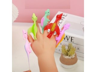 20Pcs Soft Finger Shooter Sticky Stretchy Dinosaur Kid's Toy