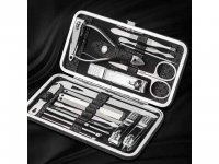 1Setx 19Pcs Nail Clippers Manicure Pedicure Nail Care Set With C