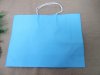 10Pcs New Kraft Paper Gift Carry Shopping Bag 30x42x13cm Blue