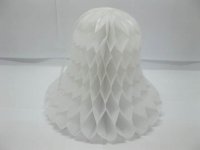 10X White Wedding Honeycomb Bells Hanging Wedding Decorations 15