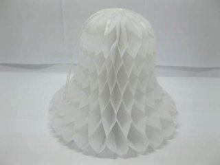 10X White Wedding Honeycomb Bells Hanging Wedding Decorations 15
