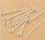 250gram(3000Pcs) Silver Plated Eye Pins Jewelry Finding 20mm