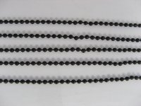 50 Meters Iron Black 3.2mm Ball Beading Jewelry Finding