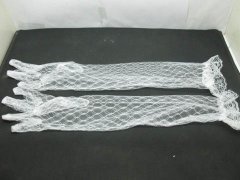 2Pair Wedding Dress Lace Bridal Long Gloves 45cm