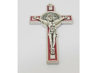 10X Red Charm Cross Pendant Jewellery Finding 7.3x4.2x1.2cm