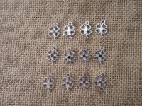 200Pcs Alloy Flat Leaf Beads Charms Pendants Wholesale
