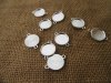 25Pcs Glue On Round Bracelet Connector Blanks Base Jewelry