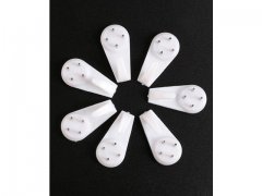 12Sheets x 6Pcs White Plastic Wall Hook with 4Nails Wall Hook