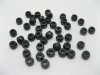 1100 Plastic Black Barrel Pony Beads 6x8mm