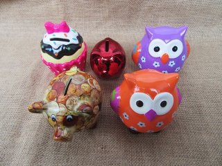 5Pcs Money Box Saving Coin Cash Bank Assorted