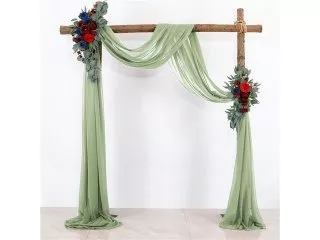 1Pc Light Green Wedding Arch Chiffon Backdrop Curtain Drapes