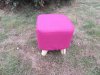 1X Square Fuschia 4 Leg Wooden Foot Stool Footrest Padded Seat 1X Square Fuschia 4 Leg Wooden Foot Stool Footrest Padded Seat