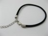 100 Black Velvet Beading String w/Clasp For Bracelet 21cm