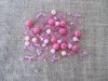 12Packets X 48Pcs Pink Beads for Jewellery Making Assorted