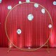 1X Golden Heavy Duty Large Circular Wedding Garden Arch 200cm 1X Golden Heavy Duty Large Circular Wedding Garden Arch 200cm